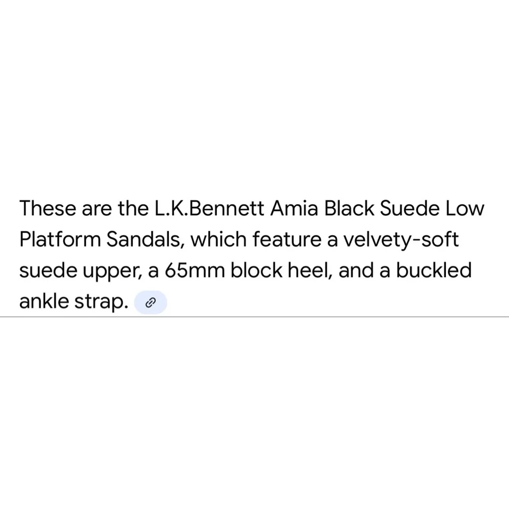 NWT Women's L.K.Bennett Amia Black Suede Low Platform Sandals 39/9